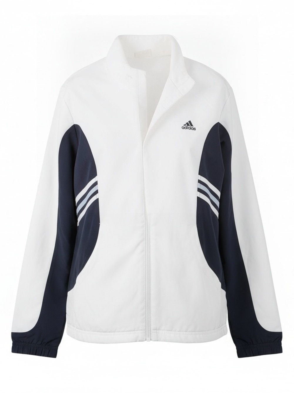adidas White and Navy Track Jacket